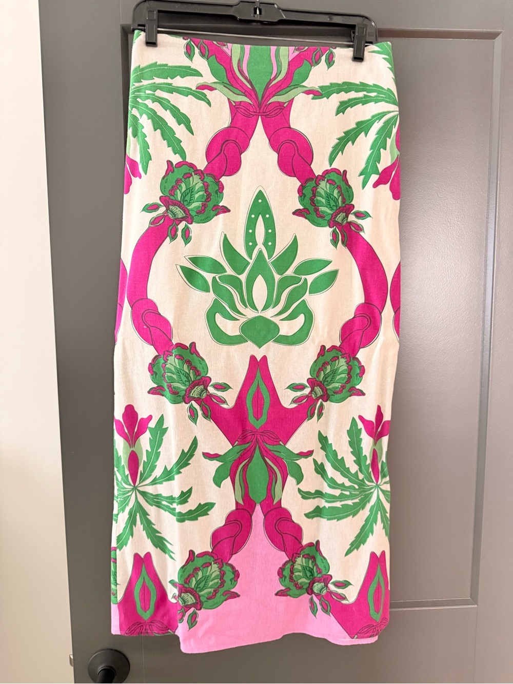 Caroline Constas Floral Print Linen Maxi Skirt Set - Picture 7 of 11